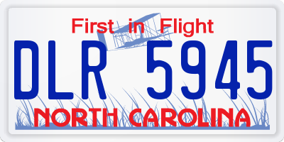 NC license plate DLR5945