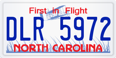 NC license plate DLR5972
