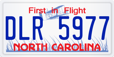 NC license plate DLR5977