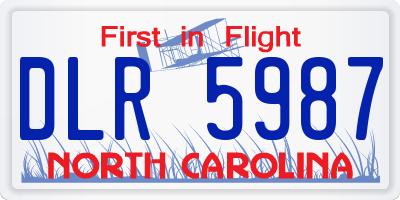 NC license plate DLR5987