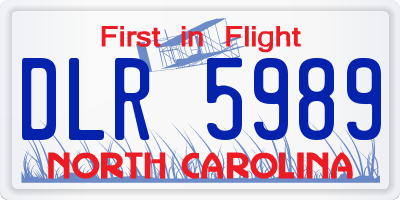 NC license plate DLR5989