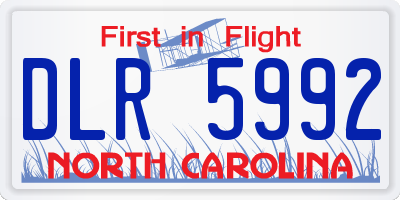 NC license plate DLR5992