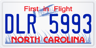 NC license plate DLR5993
