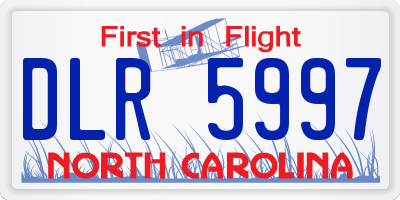 NC license plate DLR5997