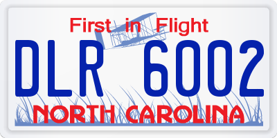 NC license plate DLR6002