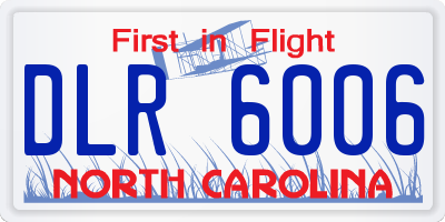 NC license plate DLR6006