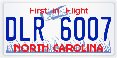 NC license plate DLR6007