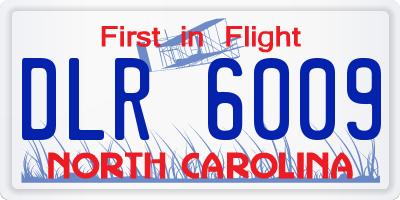NC license plate DLR6009