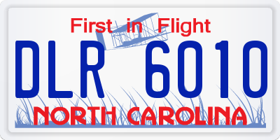 NC license plate DLR6010