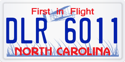 NC license plate DLR6011