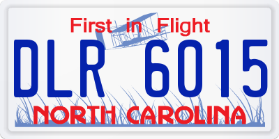 NC license plate DLR6015
