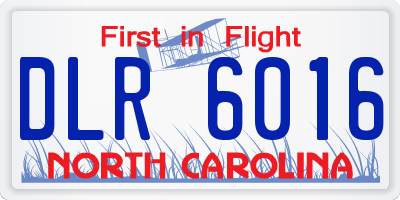 NC license plate DLR6016