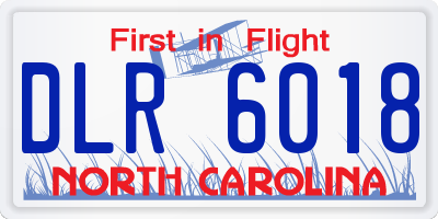 NC license plate DLR6018