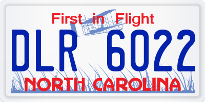 NC license plate DLR6022