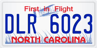 NC license plate DLR6023