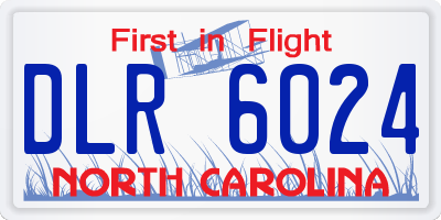 NC license plate DLR6024