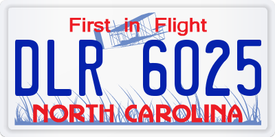 NC license plate DLR6025