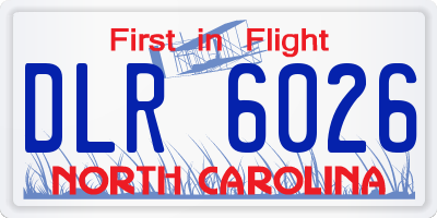 NC license plate DLR6026