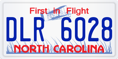 NC license plate DLR6028