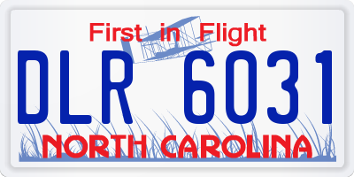 NC license plate DLR6031