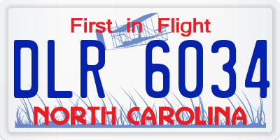 NC license plate DLR6034