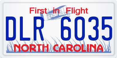 NC license plate DLR6035