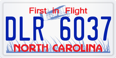 NC license plate DLR6037