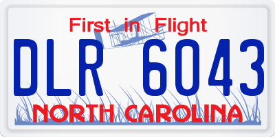 NC license plate DLR6043
