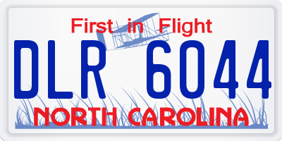 NC license plate DLR6044