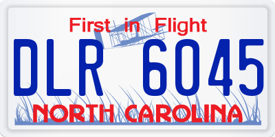 NC license plate DLR6045