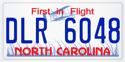 NC license plate DLR6048