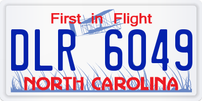NC license plate DLR6049