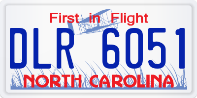 NC license plate DLR6051