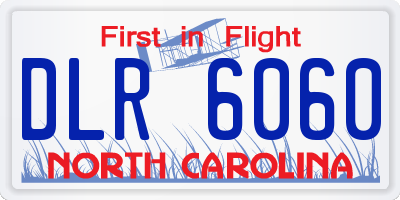 NC license plate DLR6060