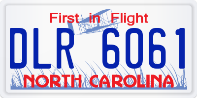 NC license plate DLR6061