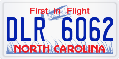 NC license plate DLR6062