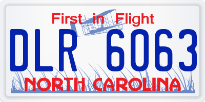 NC license plate DLR6063