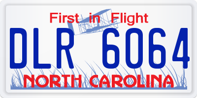 NC license plate DLR6064