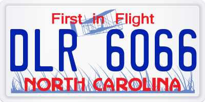 NC license plate DLR6066