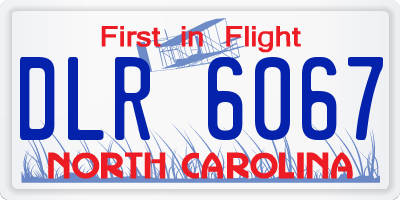 NC license plate DLR6067