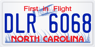NC license plate DLR6068