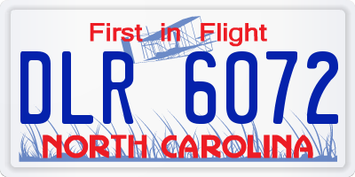 NC license plate DLR6072