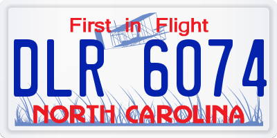 NC license plate DLR6074