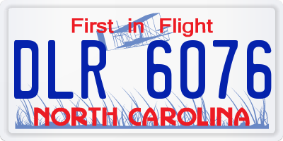 NC license plate DLR6076