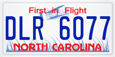 NC license plate DLR6077