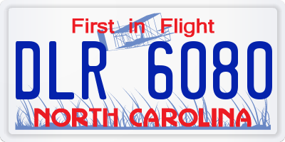 NC license plate DLR6080