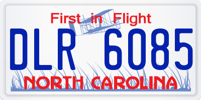 NC license plate DLR6085