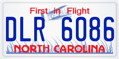 NC license plate DLR6086