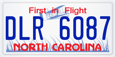 NC license plate DLR6087