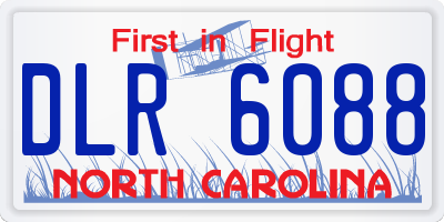 NC license plate DLR6088